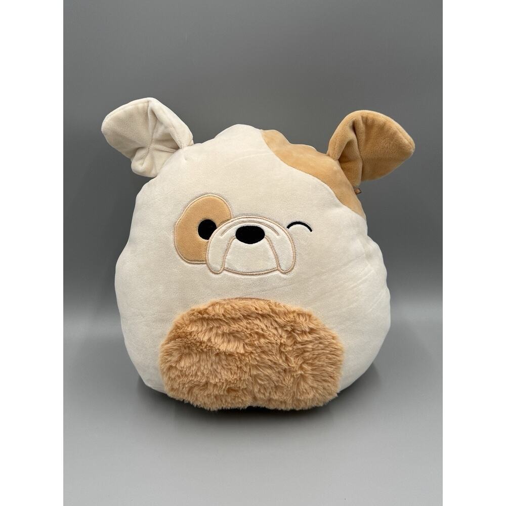 Kellytoy Squishmallow Brock The Bulldog Plush 12" Stuffed Animal